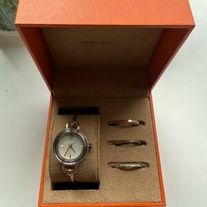 Tory Burch The Miller Women's Gold and Silver Watch Set
